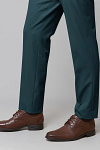 Akaks James Wool Teal Suit Classic Single-Breasted Notch Lapels Jacket Adjustable Hems Pants Image154260