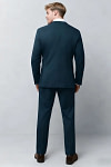 Akaks James Wool Teal Suit Classic Single-Breasted Notch Lapels Jacket Adjustable Hems Pants Image933693