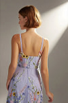 Akaks Lone Lilac Wedding Guest Dress A-Line V-Neck Floor Length Tulle Dress with 3d Flower Image195081