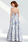 Akaks Una Lavender Wedding Guest Dress A-Line Strapless Sweetheart Neckline Floor Length Floral Satin Dress Image928772