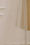 Akaks White Bree Lace Cathedral Wedding Veil with Delicate Lace and Leaf Embellishments Image459432