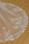 Akaks White Tulle Floral Lace Fia Chapel Length Wedding Veil Image272629