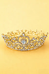 Akaks Golden Metal Frame With White Crystal Princess Tiara Bridal Crown Image623060