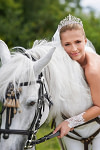 Akaks Nola Silver Metal Frame With White Crystal Bridal Princess Tiara And Crown Image875536
