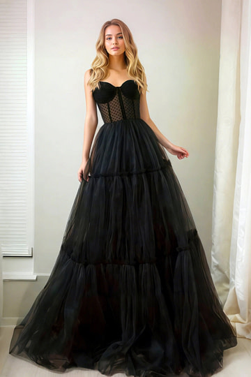 Corset Bride Dressed in Black Under 300