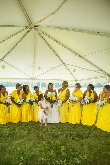 Cheryl| Lavish Looks Convertible Pale Yellow Chiffon Maxi Bridesmaid Dress with Multiway Infinity - Price #price_variant_lowest# - Pale Yellow - PromDressClub