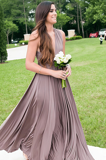 Akaks Lavishly Infinity Taupe Bridesmaid Dress Image2