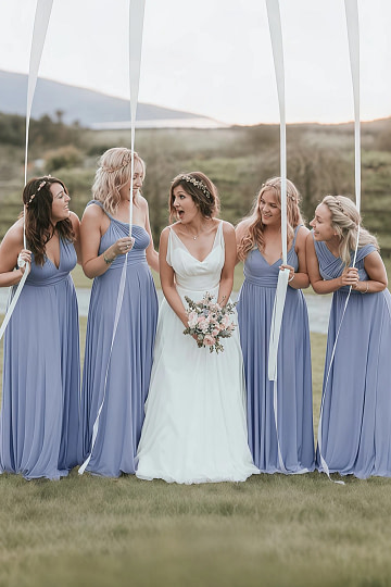 Akaks Lavishly Dusty Blue Infinity Bridesmaid Dresses Image1