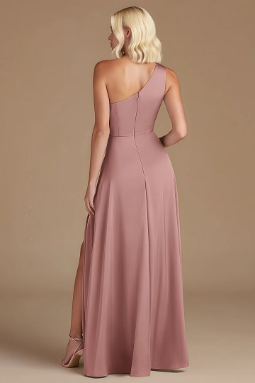 Akaks Gleeful Dusty Rose Satin Bridesmaid Dresses Image821114