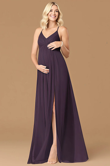 Akaks Honest Maternity Bridesmaid Dresses Plum Color Image732045