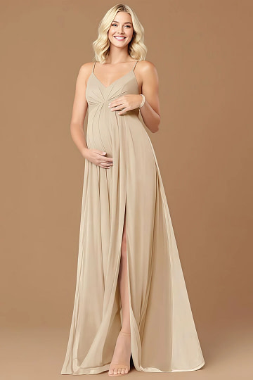 Akaks Honest Maternity Champagne Gold Bridesmaid Dresses Image811258