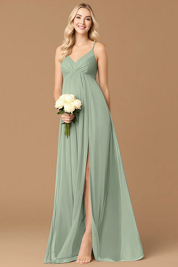 Akaks Honest Maternity Dusty Sage Green Bridesmaid Dresses Image561621