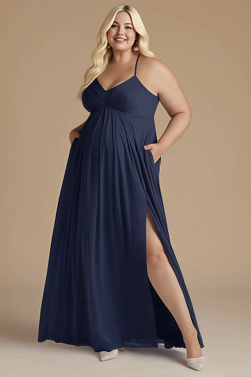 Akaks Honest Maternity Navy Blue Bridesmaid Dresses Plus Size Image726207