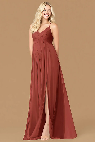Akaks Honest Maternity Terracotta Rust Bridesmaid Dresses Image139398