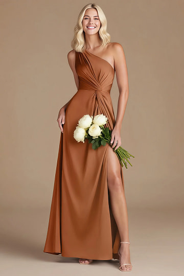 Akaks Gleeful Copper Satin Bridesmaid Dress Image899517