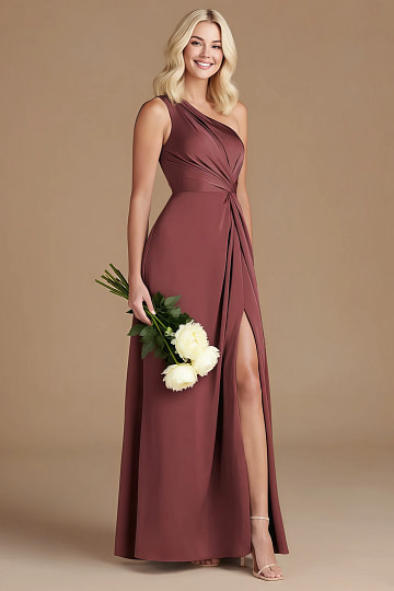 Akaks Gleeful Long Merlot Bridesmaid Dresses Image427459