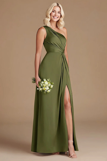 Akaks Gleeful Olive Colored Bridesmaid Dresses | Akaks