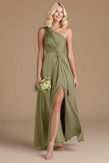 Akaks Gleeful Pistachio Color Bridesmaid Dress | Akaks