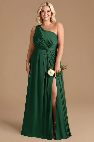 Akaks Gleeful Dark Green Satin Bridesmaid Dresses | Akaks