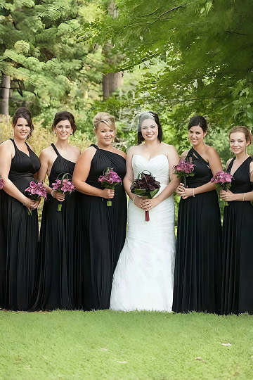 Akaks Lavishly Black Infinity Bridesmaid Dress Image1