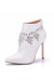 Elara Heeled Boots - White Crystal