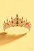 Hester Bridal Tiara - Gold Red