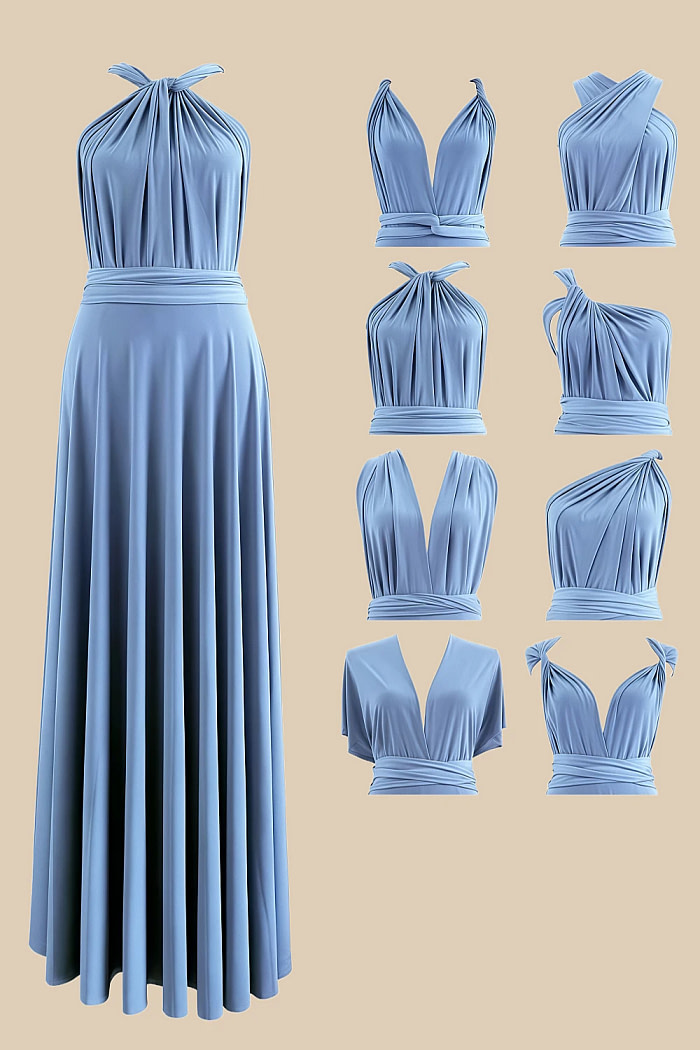 Akaks Lavishly Dusty Blue Infinity Bridesmaid Dresses Image6
