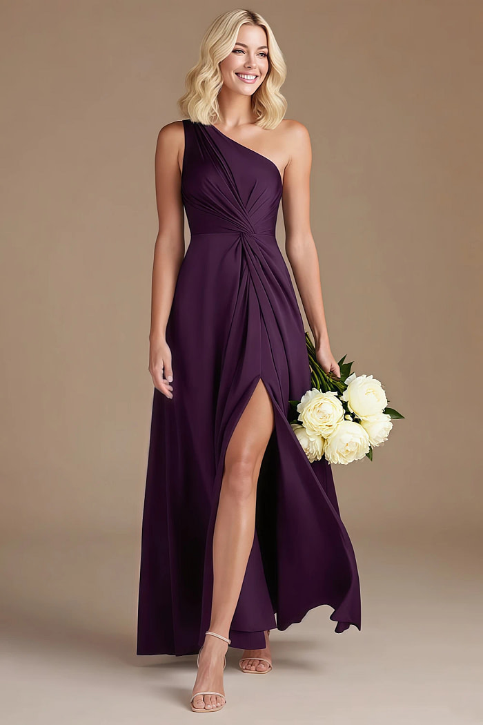 Akaks Gleeful Dark Grape Bridesmaid Dress Image624511