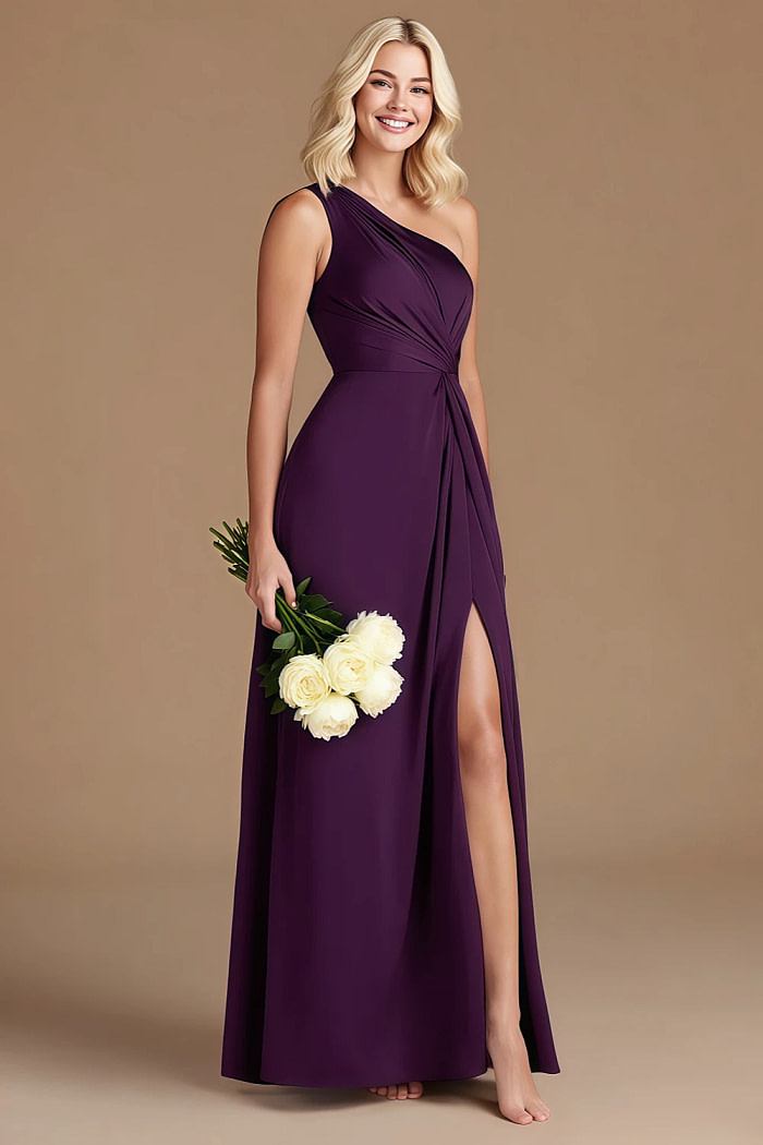 Akaks Gleeful Dark Grape Bridesmaid Dress Image987981