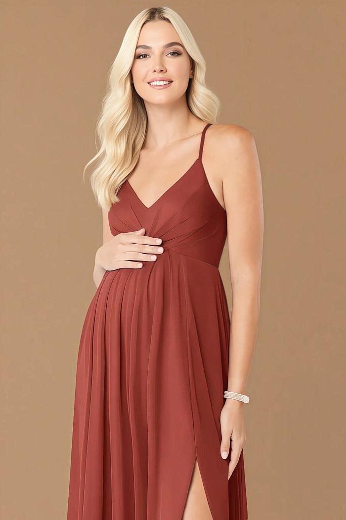 Akaks Honest Maternity Terracotta Rust Bridesmaid Dresses Image426711