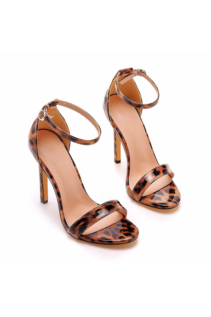 Akaks Beryl Brown Leopard Sandals​ With Open Toe Image638952