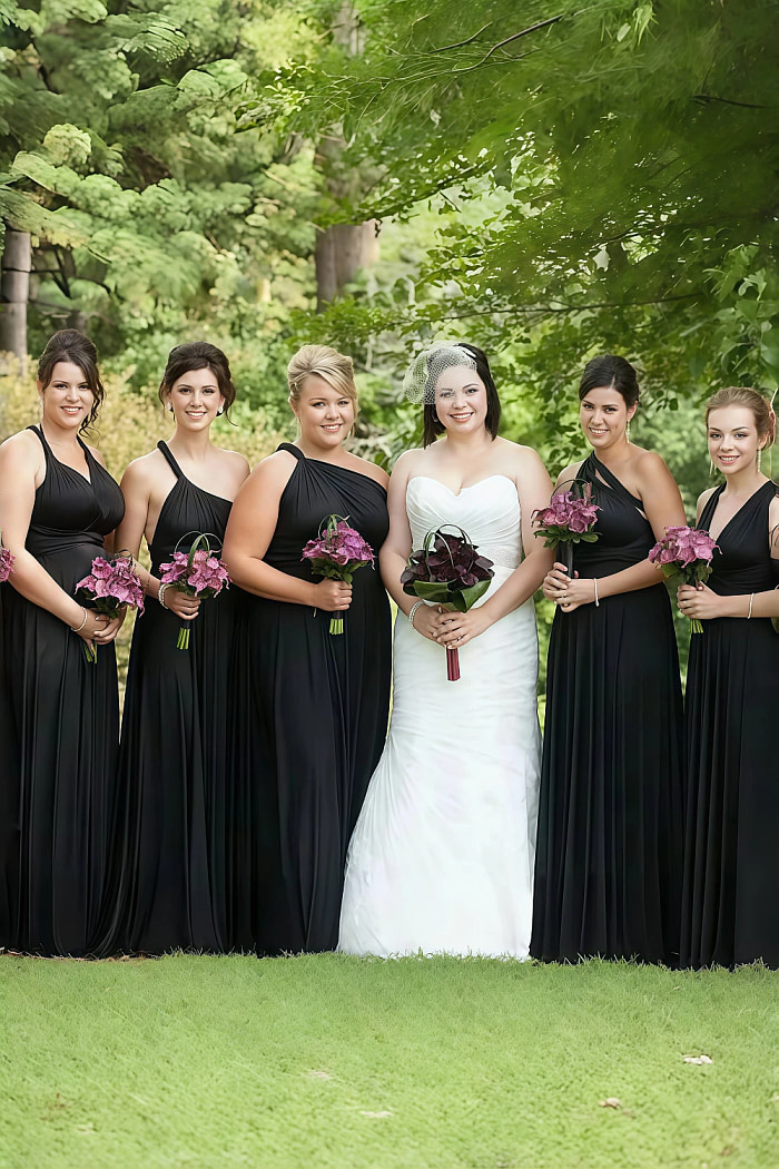 Akaks Lavishly Black Infinity Bridesmaid Dress Image1