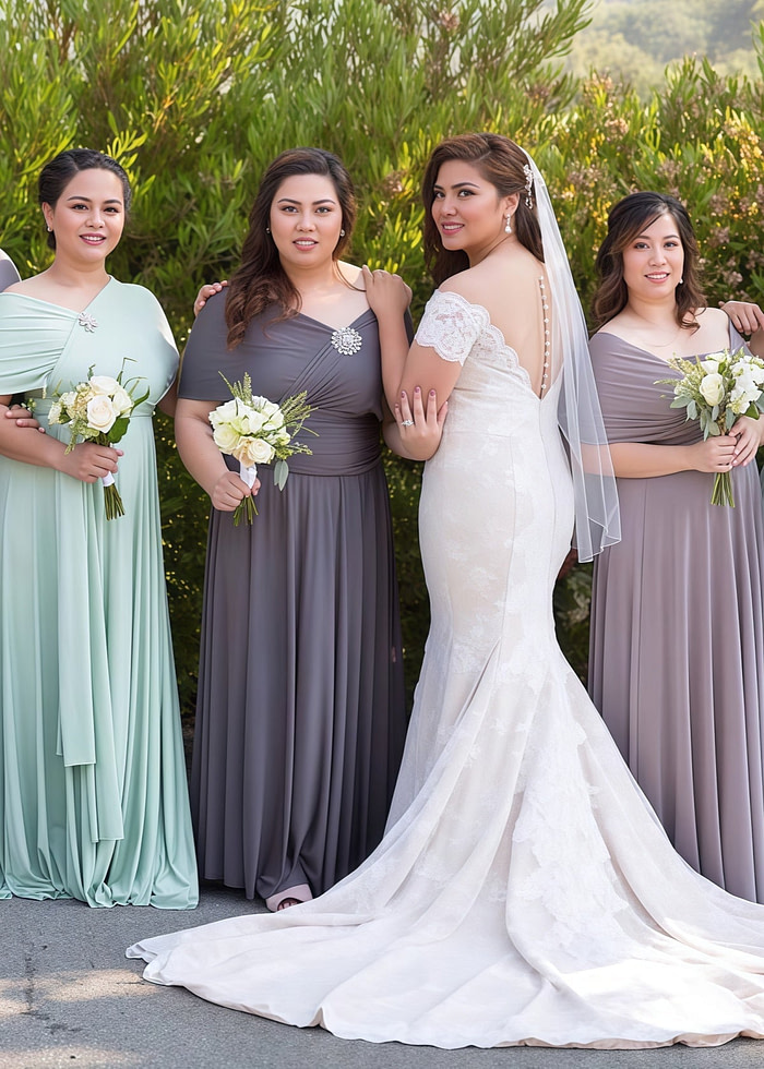 Akaks Lavishly Infinity Taupe Bridesmaid Dress Image7