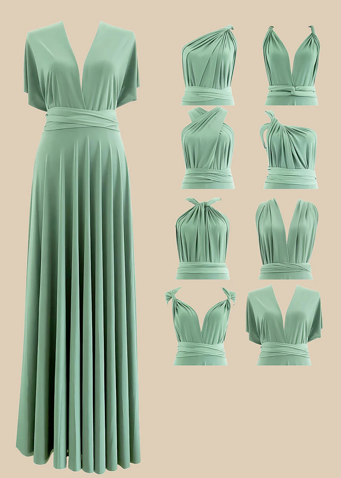 Akaks Lavishly Sage Green Multiway Bridesmaid Dresses Image1