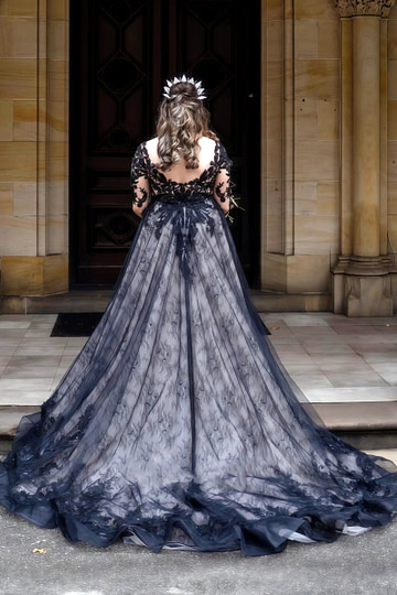 Corset Dark Wedding Gowns Under 1000