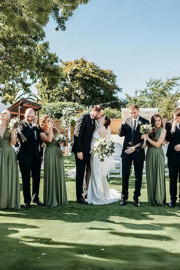 Debby | Elegant Infinity Dark Olive Green Chiffon Maxi Bridesmaid Dress with Multiway Convertible - Price #price_variant_lowest# - Olive Green - PromDressClub