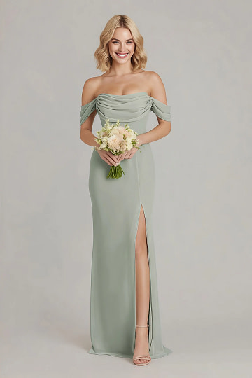 Akaks Miracle Dusty Sage Green Bridesmaid Dress