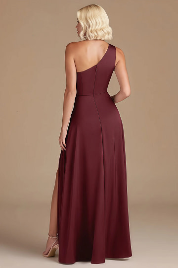Akaks Gleeful Cabernet Satin Bridesmaid Dresses Image758667
