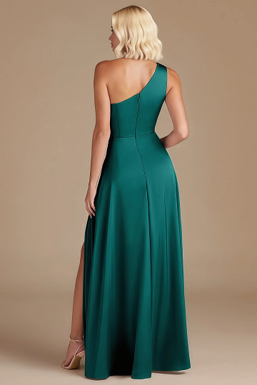Akaks Gleeful Peacock Satin Bridesmaid Dresses | Akaks