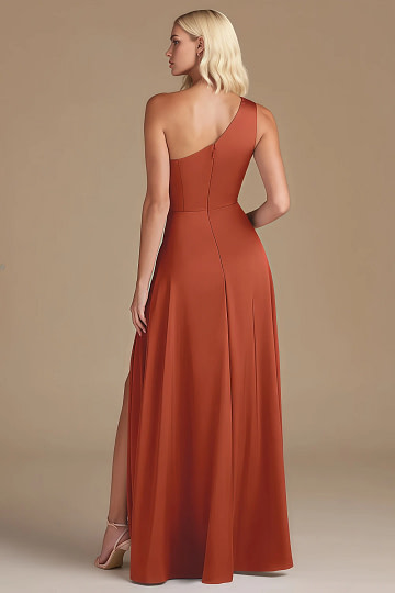 Akaks Gleeful Rust Satin Bridesmaid Dresses Image781776