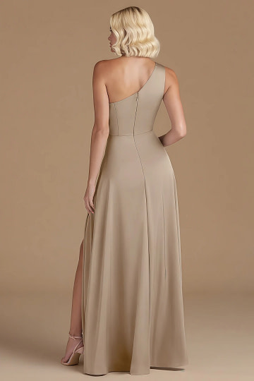Akaks Gleeful Taupe Satin Bridesmaid Dresses Image221435