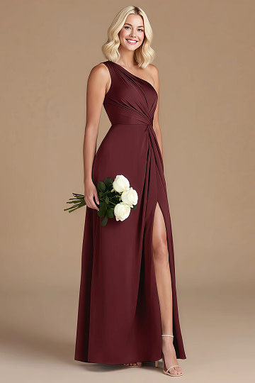 Akaks Gleeful Cabernet Satin Bridesmaid Dresses Image933148