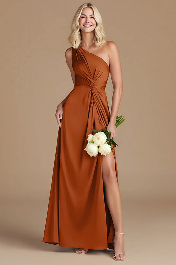 Akaks Gleeful Burnt Orange Dress Bridesmaid Image902103