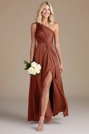 Akaks Gleeful Terracotta Rust Bridesmaid Dresses Image128497