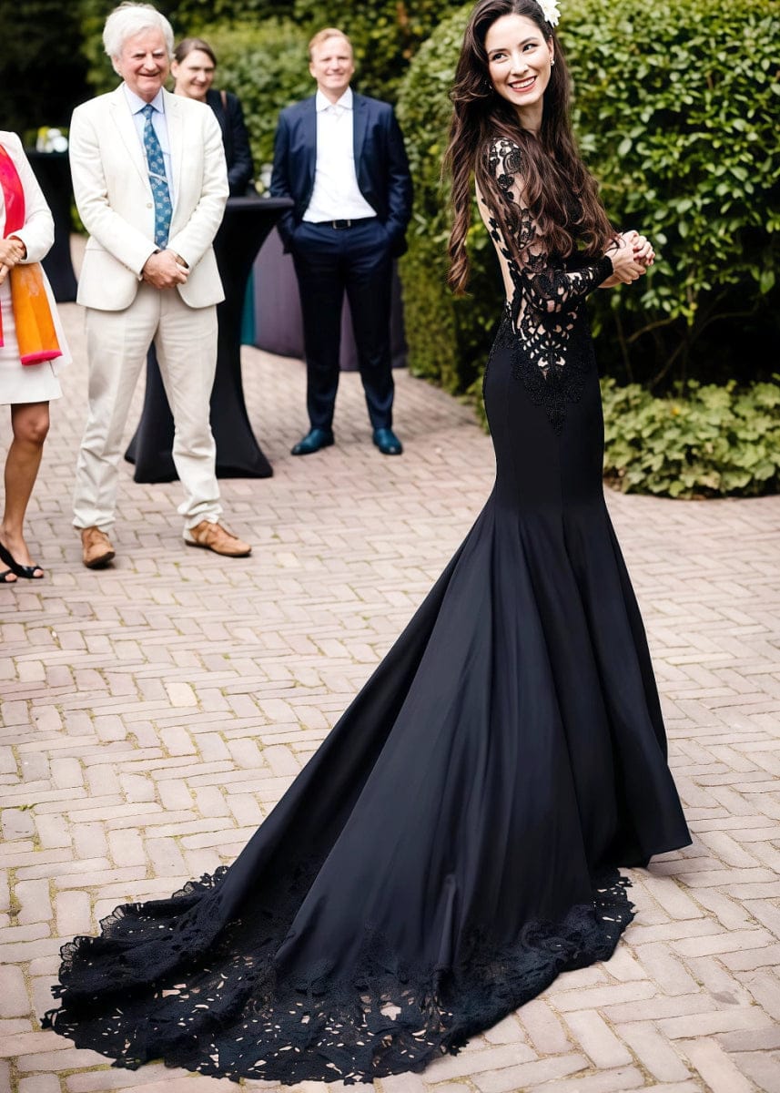Akaks PositanoFuroreView Black Mermaid Wedding Dress Under 500