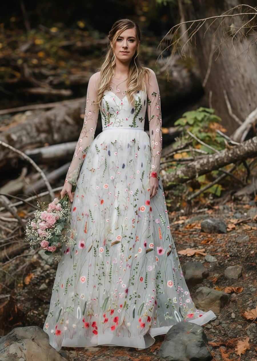 Akaks BoraBora Dress | A-line Sweet Train Various Dersign Floral Wedding Dresses Under 500