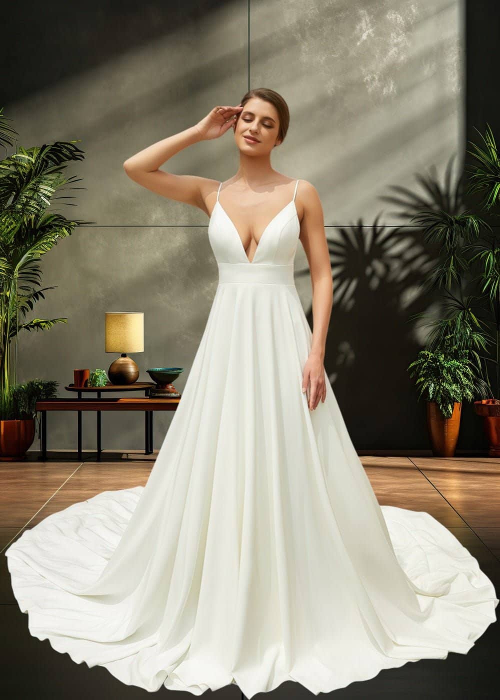 Akaks Caterina Satin Wedding Gowns Under 500